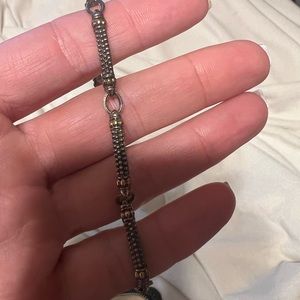 lagos two tone caviar link bracelet - 18k yellow gold link